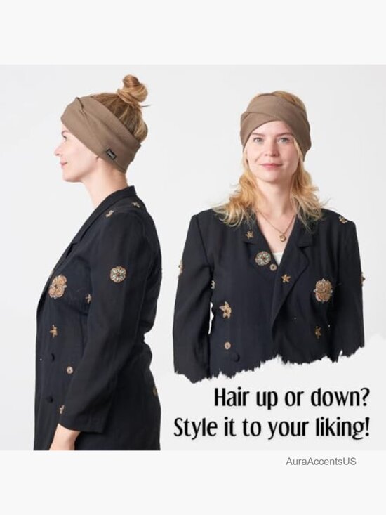Thick Criss Cross Knitted Headband - Sweat-Wicking Waffle Texture, Unisex main image 7